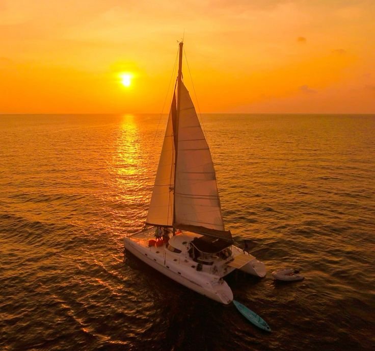 Sunset on Catamaran